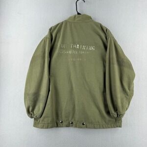 Vintage Military‎ Jacket Mens Medium 70s 1977 Slant Pocket Stencil Serval Zipper